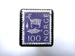 ノルウェー　切手ブローチ　443