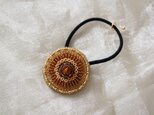 ビーズ刺繍Summer jewelヘアゴム【gold】の画像