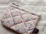 リバティプリントのぺたんこポーチ（P)