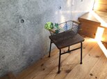 アイアン+ケヤキの古材 の“ちびスツール“【Chvs001】の画像