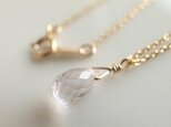 ローズクォーツの一粒ネックレス