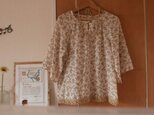 *L~LLサイズ*小花模様のトップス・クロッシェネックレス付