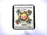 切手ブローチ」 チェコスロバキア　487の画像