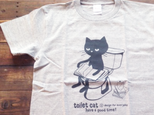 【即納品】トイレとねこ 　160（女性L）　Tシャツ　の画像