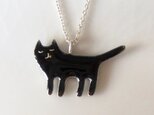 黒猫ネックレスの画像