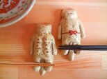 夫婦箸置き:雉子猫風の画像