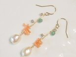 【K様オーダー品】夏色のピアス(14kgf)の画像
