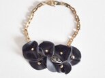 Flowers bracelet (black)の画像