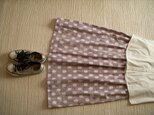 セール！みずたまの久留米絣のスカート(藤色）の画像