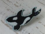 splash Orca*シャチ*ブローチの画像