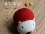 はりねずみ針山（ネップ入り赤）