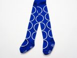 Circle dot tights BLUE SSsizeの画像