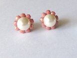 circle beads ピアス（Pink)の画像