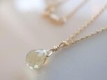 レモンクオーツの一粒ネックレス