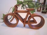 木製・自転車のミニチュア mini Bicycle チェリー材の画像