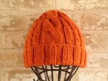 ニットキャップ　オレンジ