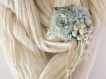ブルーのお花畑コサージュ