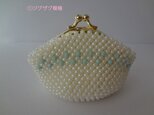 総ビーズのがま口＊①ジグザグ模様＊大サイズ＊の画像