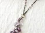 パープルフローライトのネックレス(N0961)