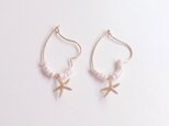 heart starfish earringの画像