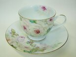 白薔薇のコーヒーカップ&ソーサーの画像