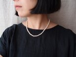 送料無料 5mm 真珠のネックレス … 刺繍クラスプの画像
