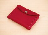 イタリア製牛革の財布 ／ レッド※受注製作