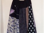 KIMONOギャザースカート　ブルーの画像