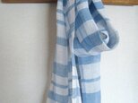 手織り麻マフラー　S12-3の画像