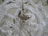 [再出品]　文鳥ピアス(桜）silver