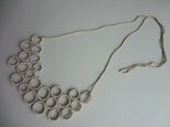 淡水真珠　リング編みネックレスの画像