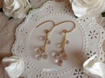【SALE】ホワイトトパーズ・シャンデリアピアス