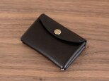 イタリア製牛革のミニ財布 ／ ブラック※受注製作