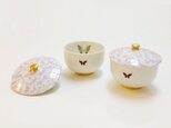 【アウトレット】アラベスクと蝶の煎茶椀・ペアの画像
