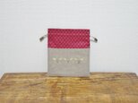 ご予約品 巾着 芽 赤の画像