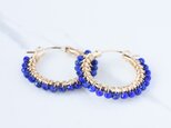 [PE] Lapis lazuli《M》Basic Hoop Pierced Earringの画像