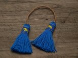 【再販】Sｻｲｽﾞ♞ダーラナホースミニタッセル♞【北欧の幸運の馬】キータッセル　バッグチャーム　青
