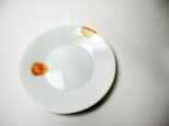 Ｕ様　ご予約品　やわらかな赤いお花の　まあるいお皿　（下のお皿）