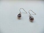 smoky quartz pierced earringの画像