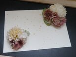 お花のマグネット（ホワイト）の画像