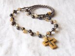 BONE CROSS Necklace（Light Brown）の画像