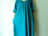 gathered one-piece (teal green)の画像