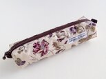 リバティ ペンケース メガネケース ガーデン 紫 バラ柄