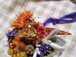 虫よけ効果☆北海道ハーブアロマ壁掛けキャンドル（ハマナス＆紅花）の画像