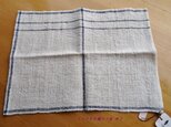 手紡ぎ綿糸の手織り布の画像