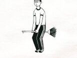 半袖Tシャツ『魔法のホウキ』メンズ レディースの画像
