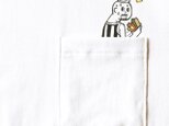 半袖ポケット付Tシャツ『隠れハンバーガー』メンズ レディースの画像