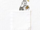 半袖ポケット付Tシャツ『隠れハンバーガー』メンズ レディースの画像