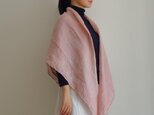 <再販> 茜染め リネン しかくストールの画像