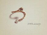 twist ring.(crystal×pearl)の画像